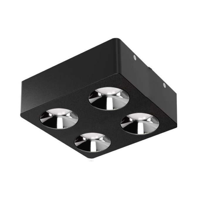 MOLLED MOL2427 4x8 Watt Siyah-Platin Sıva Üstü İkili LED Spot (SAMSUNG/PHILIPS LED & EAGLERISE/LIFUD Driver)