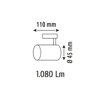HELIOS HS 8610 12 Watt Siyah Gövde OSRAM LED Magnet Ray Spot