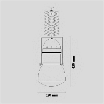CreaLight CL-0750-32 Makaslı Endüstriyel Avize (Çap: 32 cm)
