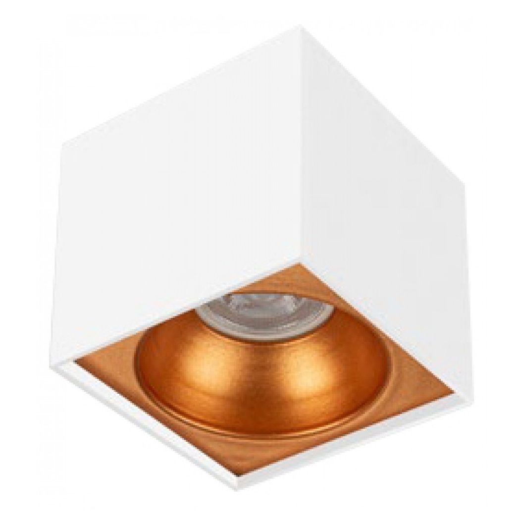 K2 GLOBAL KDA4006 Etna 10x10x10 cm Beyaz-Bakır Sıva Üstü Spot Kasası