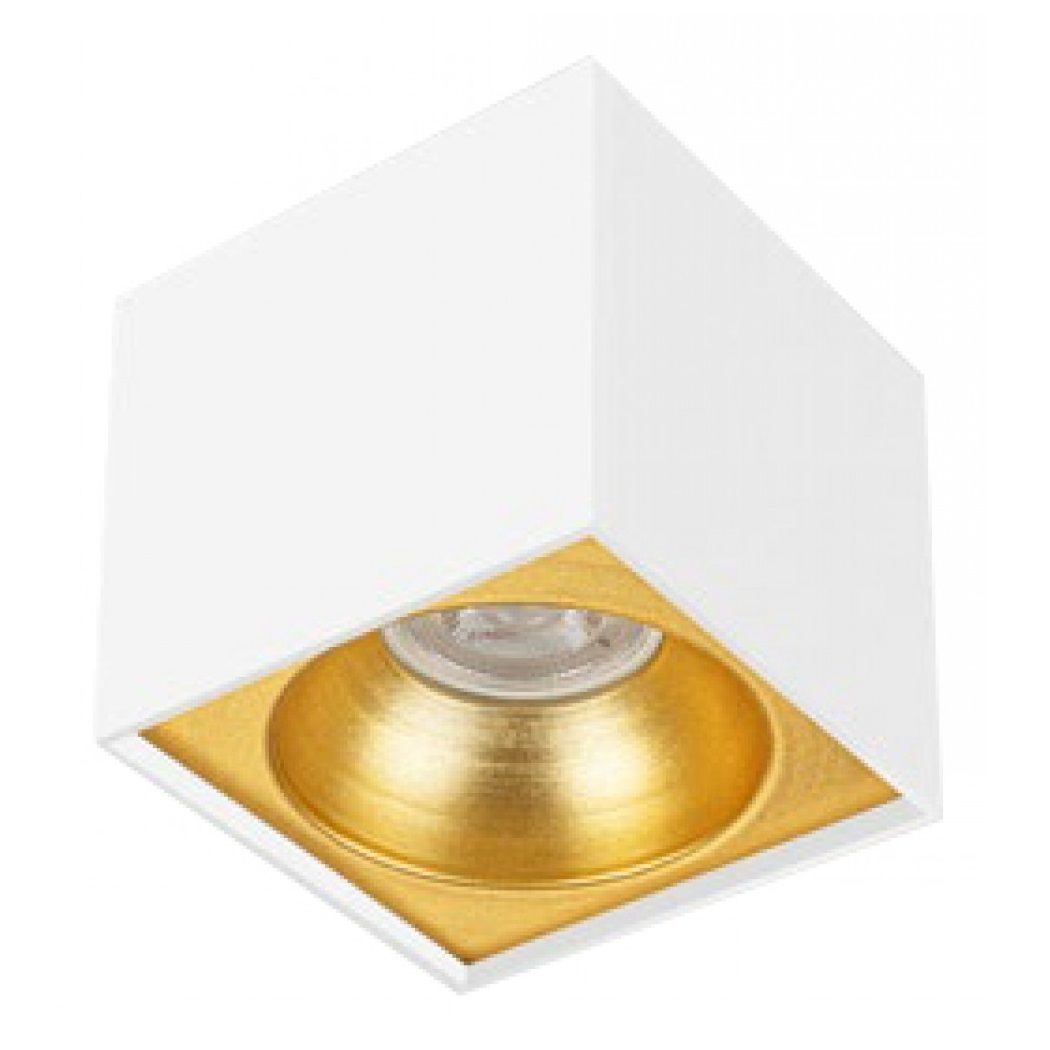 K2 GLOBAL KDA4005 Etna 10x10x10 cm Beyaz-Gold Sıva Üstü Spot Kasası