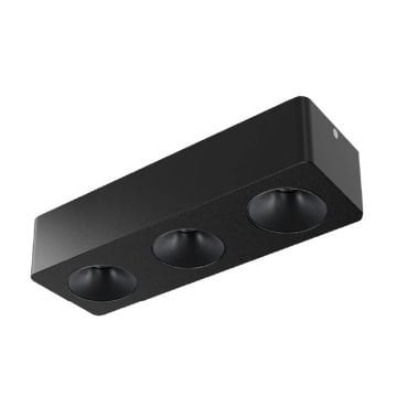 MOLLED MOL2425 3x10 Watt Siyah Sıva Üstü İkili LED Spot (SAMSUNG/PHILIPS LED & EAGLERISE/LIFUD Driver)