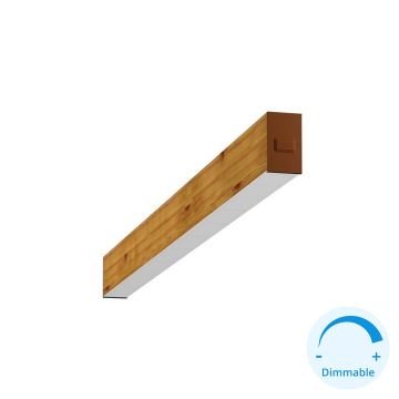 GOYA GY 8032-60-62-C 26 Watt 60 cm Ahşap (Ceviz) Desenli Sıva Üstü DİMLİ Lineer Armatür