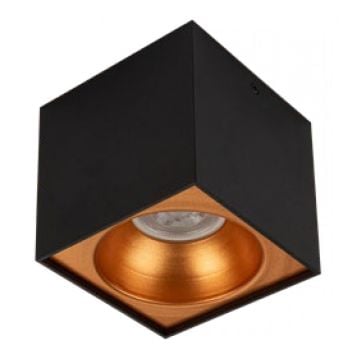 K2 GLOBAL KDA4002 Etna 10x10x10 cm Siyah-Bakır Sıva Üstü Spot Kasası