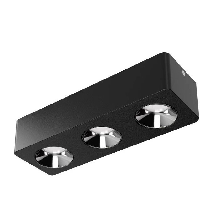 MOLLED MOL2425-P-27W 3x10 Watt Siyah-Platin Sıva Üstü İkili LED Spot (SAMSUNG/PHILIPS LED & EAGLERISE/LIFUD Driver)