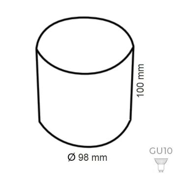 K2 GLOBAL KDA4016 Etna 10x10 cm Beyaz Sıva Üstü Silindir Spot Kasası