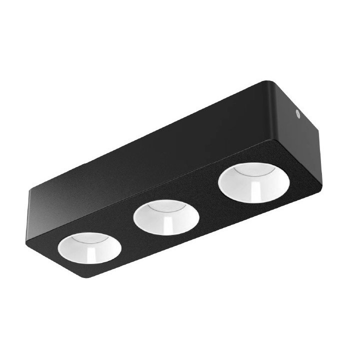MOLLED MOL2425-B-27W 3x10 Watt Siyah-Beyaz Sıva Üstü İkili LED Spot (SAMSUNG/PHILIPS LED & EAGLERISE/LIFUD Driver)
