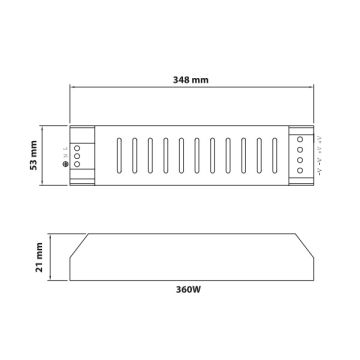 inoled 2149 12 Volt 360 Watt 30 Amper Ultra Slim LED Trafosu