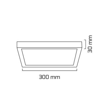 GOYA GY 1884-24 24 Watt Siyah 30x30 cm Sıva Üstü LED Panel