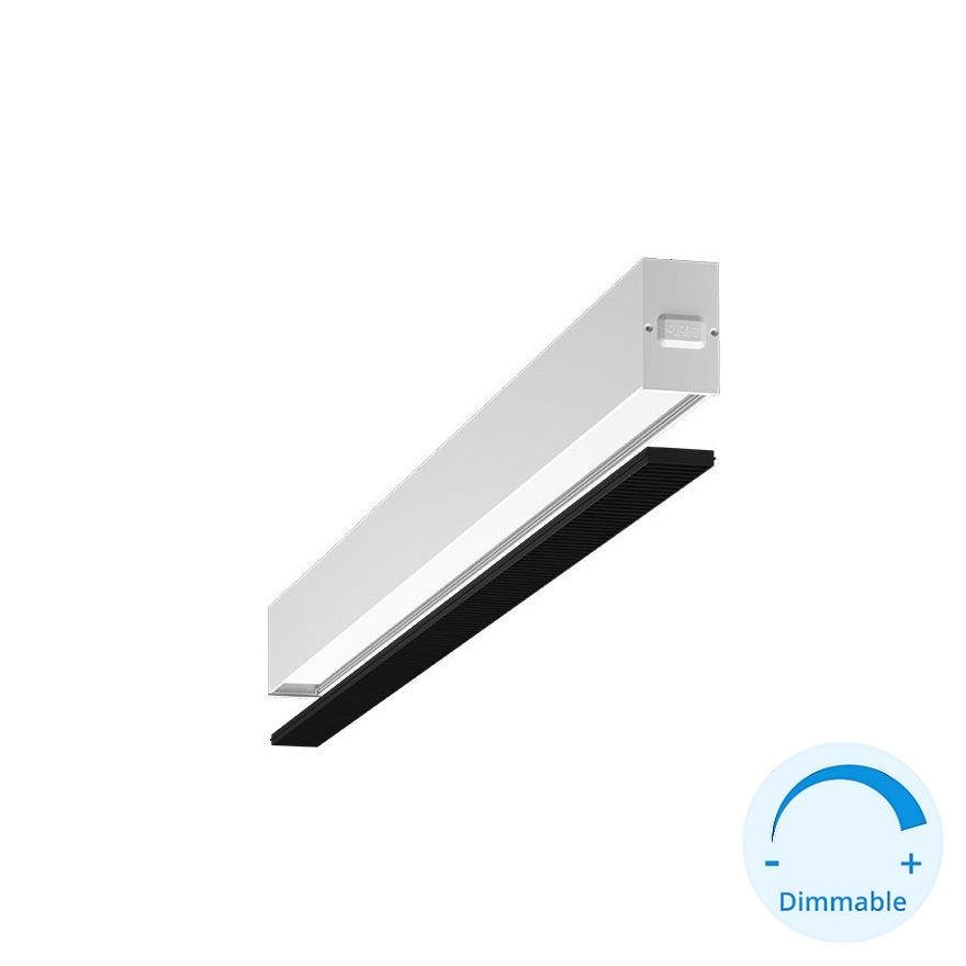 GOYA GY 8055-60 Beyaz Kasa 26 Watt 60 cm Kamaşma Önleyicili Sıva Üstü DİMLİ Lineer Armatür