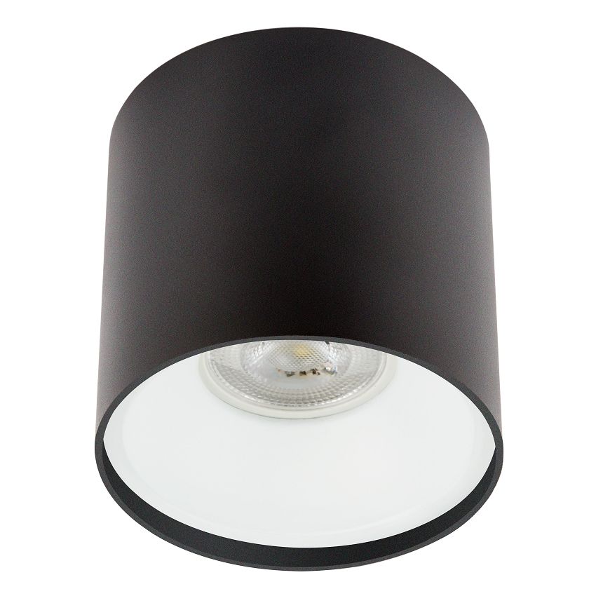 K2 GLOBAL KDA4012 Etna 10x10 cm Siyah-Beyaz Sıva Üstü Silindir Spot Kasası