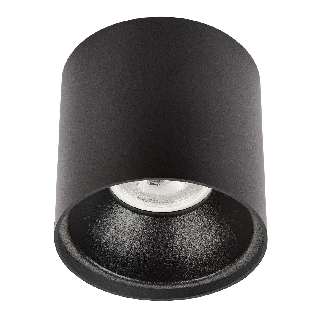 K2 GLOBAL KDA4011 Etna 10x10 cm Siyah Sıva Üstü Silindir Spot Kasası