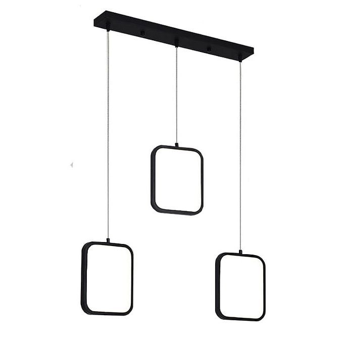 CreaLight AL02-97401 96 Watt Üçlü Kare Halka LED Avize