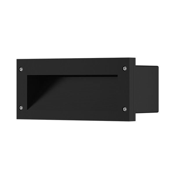 GOYA GY 6243 3 Watt Sıva Altı Siyah Dikdötgen Dış Mekan LED Merdiven Armatürü - Gün Işığı (3000K) - IP65 - Metal Kasa