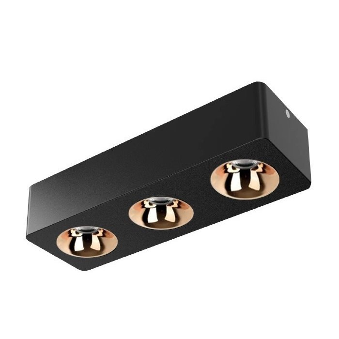 MOLLED MOL2425-G 3x8 Watt Siyah-Gold Sıva Üstü İkili LED Spot (SAMSUNG/PHILIPS LED & EAGLERISE/LIFUD Driver)
