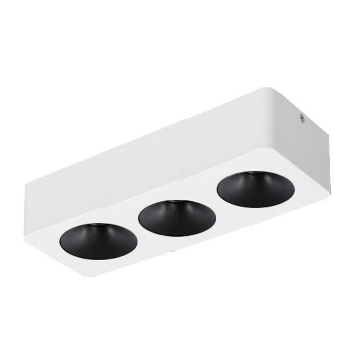 MOLLED MOL2424 3x8 Watt Beyaz-Siyah Sıva Üstü İkili LED Spot (SAMSUNG/PHILIPS LED & EAGLERISE/LIFUD Driver)