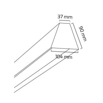 GOYA GY 8047-15 Siyah/Beyaz Kasa 65 Watt 150 cm Sıva Üstü Lineer Armatür