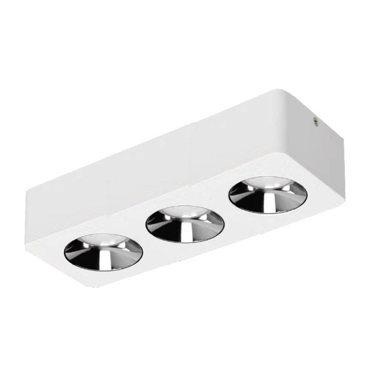 MOLLED MOL2424 3x8 Watt Beyaz-Platin Sıva Üstü İkili LED Spot (SAMSUNG/PHILIPS LED & EAGLERISE/LIFUD Driver)