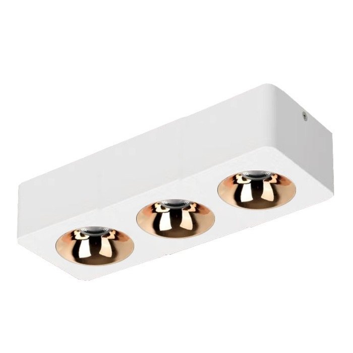 MOLLED MOL2424 3x8 Watt Beyaz-Gold Sıva Üstü İkili LED Spot (SAMSUNG/PHILIPS LED & EAGLERISE/LIFUD Driver)