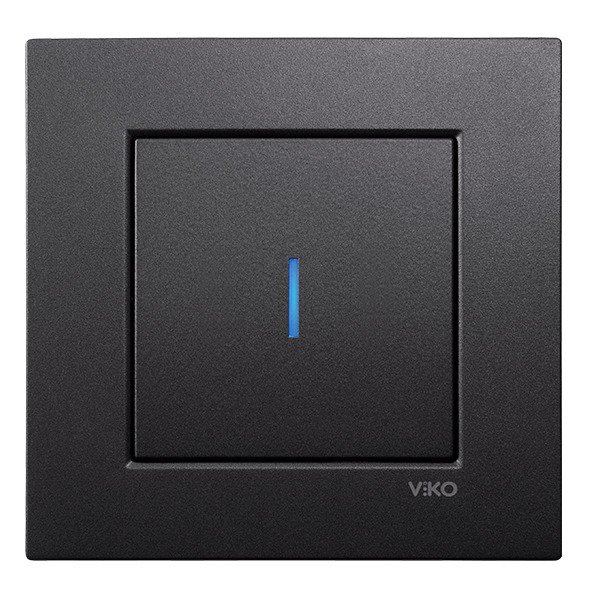 VİKO 92065502 Novella S Dokunmatik Komütatör [Siyah]