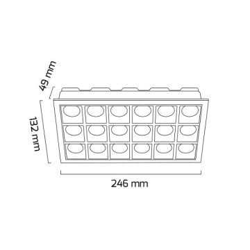 GOYA GY 5113 18x2 Watt Dimli Siyah Mini LED Spot