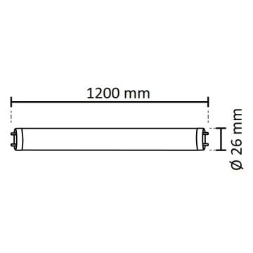 NOAS YL97-1200 18 Watt 120 cm LED Floresan - Plastik - Çift Taraflı Enerji Girişli
