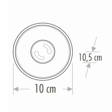 CATA CT-5421 BB Foça 10x10 cm Beyaz-Rose Bakır Sıva Üstü Silindir Spot Kasası