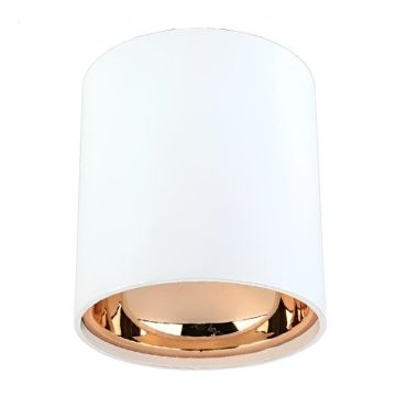 CATA CT-5421 BB Foça 10x10 cm Beyaz-Rose Bakır Sıva Üstü Silindir Spot Kasası