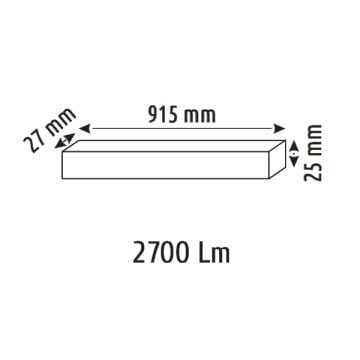 HELIOS HS 8596 40 Watt OSRAM LED Magnet Armatür - 2 Renk Fonksiyonlu [Gün Işığı (3000K) + Ilık Beyaz (4000K)]