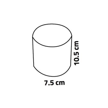 K2 GLOBAL KDA4308 7.5x10.5 cm Manas Beyaz-Siyah Sıva Üstü Silindir Spot Kasası (Plastik)