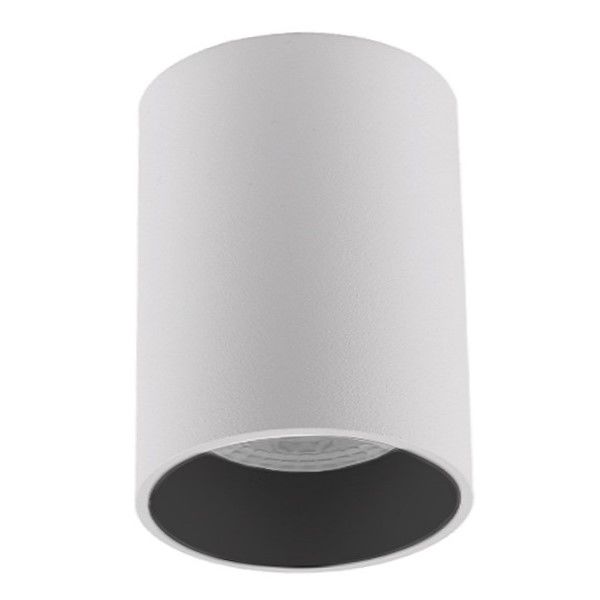 K2 GLOBAL KDA4308 7.5x10.5 cm Manas Beyaz-Siyah Sıva Üstü Silindir Spot Kasası (Plastik)