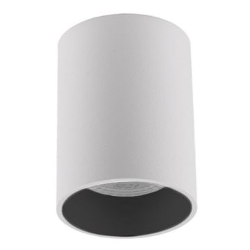 K2 GLOBAL KDA4308 7.5x10.5 cm Manas Beyaz-Siyah Sıva Üstü Silindir Spot Kasası (Plastik)