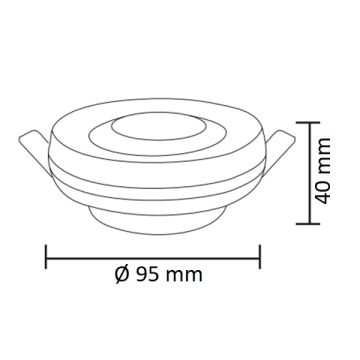HOROZ 015-041-0001 AZER Sıva Altı Beyaz Yuvarlak Spot Kasası (Metal)