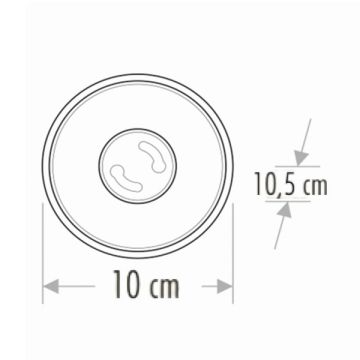 CATA CT-5421 BP Foça 10x10 cm Beyaz-Platin Sıva Üstü Silindir Spot Kasası