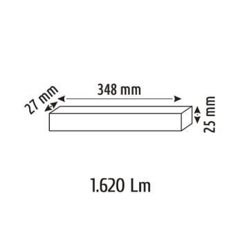 HELIOS HS 8618 36 Watt 35 cm Siyah Gövde OSRAM LED Magnet Armatür - 2 Renk Fonksiyonlu [Gün Işığı (3000K) + Ilık Beyaz (4000K)]