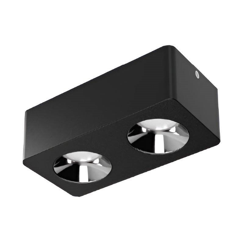 MOLLED MOL2423 2x10 Watt Siyah-Platin Sıva Üstü İkili LED Spot (SAMSUNG/PHILIPS LED & EAGLERISE/LIFUD Driver)
