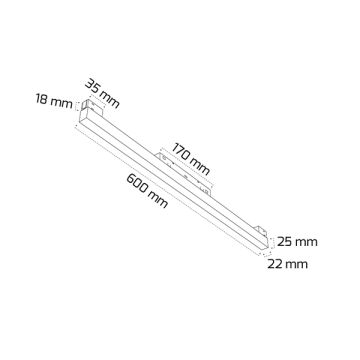 GOYA GY 2050-60 20 Watt 60 cm LED Magnet Armatür - Gün Işığı (3000K)
