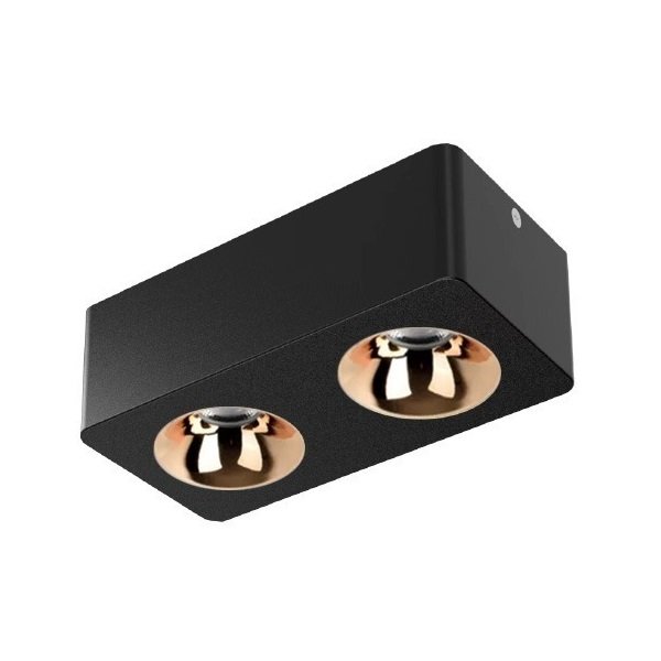 MOLLED MOL2423 2x10 Watt Siyah-Gold Sıva Üstü İkili LED Spot (SAMSUNG/PHILIPS LED & EAGLERISE/LIFUD Driver)