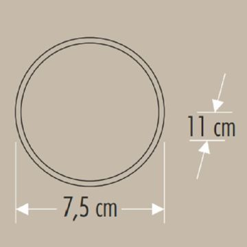 CATA CT-5418 Assos 7.5x11 cm Siyah-Gold Sıva Üstü Silindir Spot Kasası