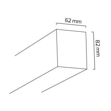 GOYA GY 8033-180 Siyah/Beyaz Kasa 75 Watt 180 cm Lineer Sarkıt Armatür