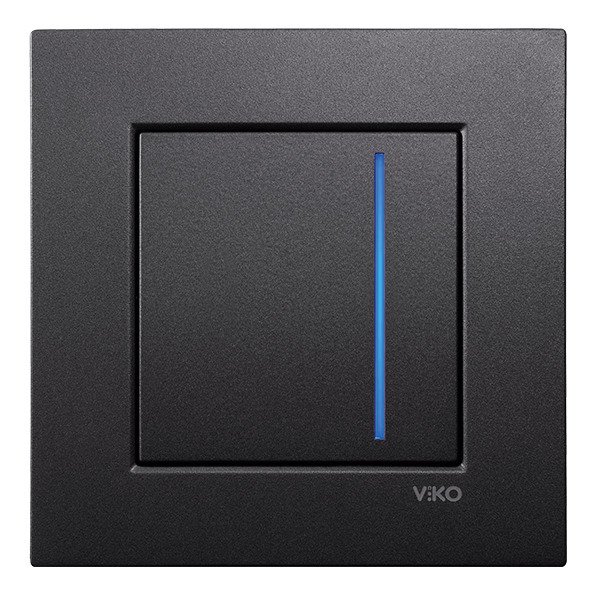 VİKO 92065508 Novella S Dokunmatik Slider RLC 60W-300W/VA [Siyah]