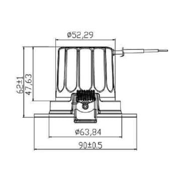 JUPITER LS701 S 10 Watt Siyah Sıva Altı Yuvarlak LED Spot - Plastik - Gün Işığı (3000K)