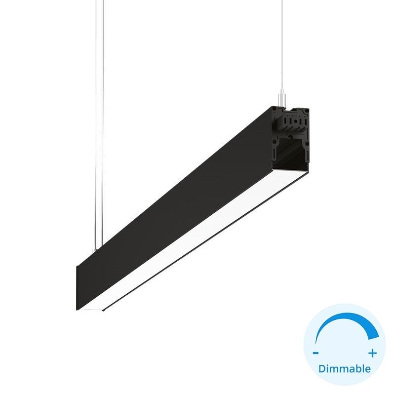 GOYA GY 8056-90 Siyah/Beyaz Kasa 26 Watt 90 cm Eklenebilir DİMLİ Lineer Sarkıt Avize