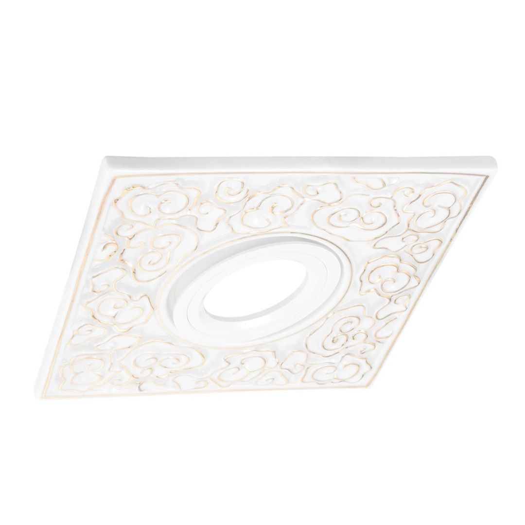 ACK AH01-04096 Beyaz-Gold Dekoratif Spot Kasası