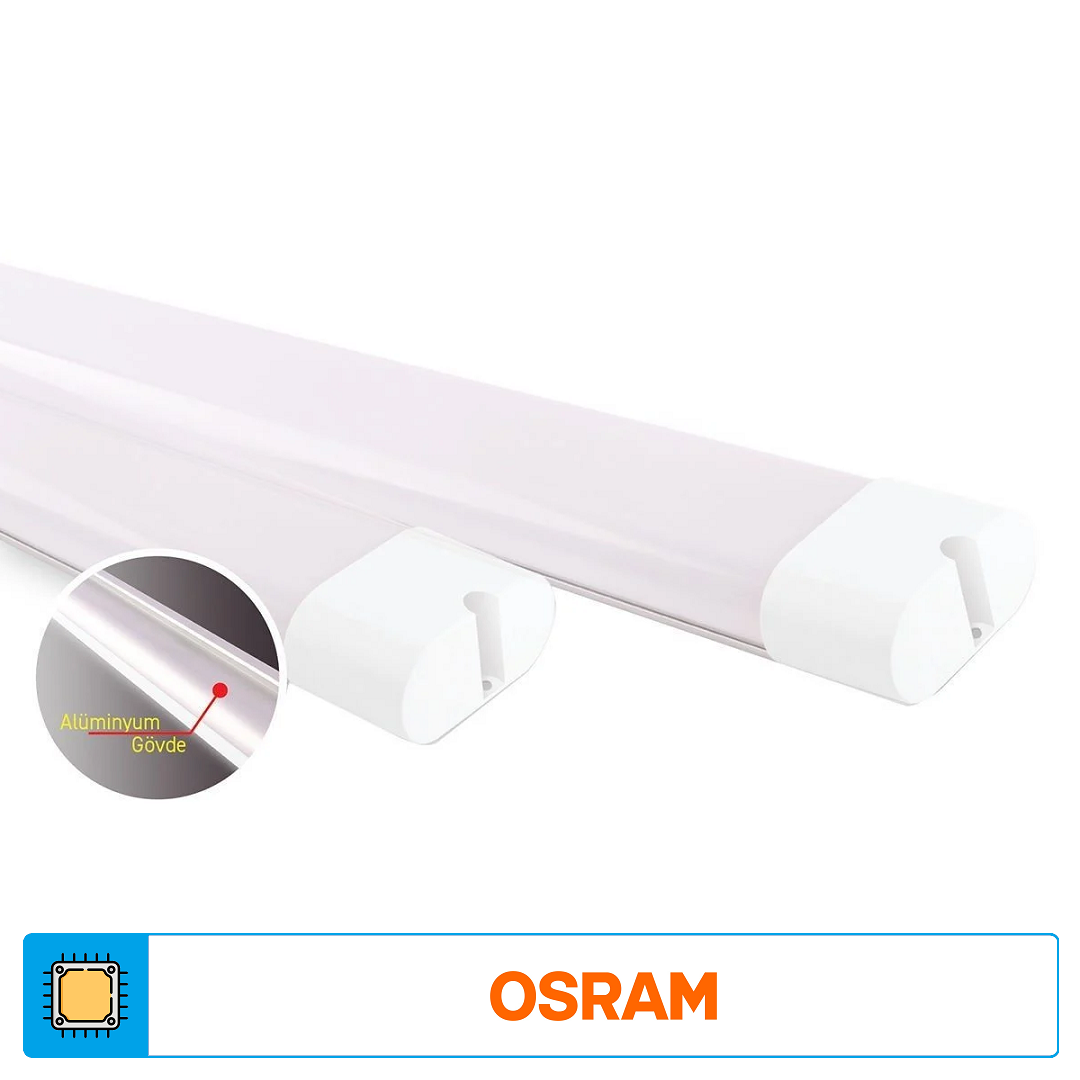 ACK AN28-01233 36 Watt 120 cm OSRAM LED Bant Armatür - Beyaz Işık (6500K)