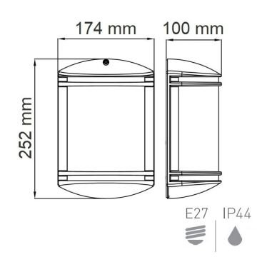 HOROZ 400-010-124 Siyah Sensörlü Dış Mekan Aplik (Plastik Kasa)