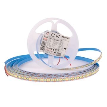 ACK AS01-02801 5 Metre 12 Volt 240 Ledli Ilık Beyaz (4000K) Şerit Led - 16 Watt/Metre