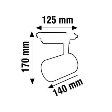 K2 GLOBAL KTL181 Siyah Kasa 20 Watt LED Ray Spot