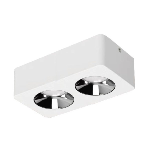 MOLLED MOL2422 2x8 Watt Beyaz-Platin Sıva Üstü İkili LED Spot (SAMSUNG/PHILIPS LED & EAGLERISE/LIFUD Driver)