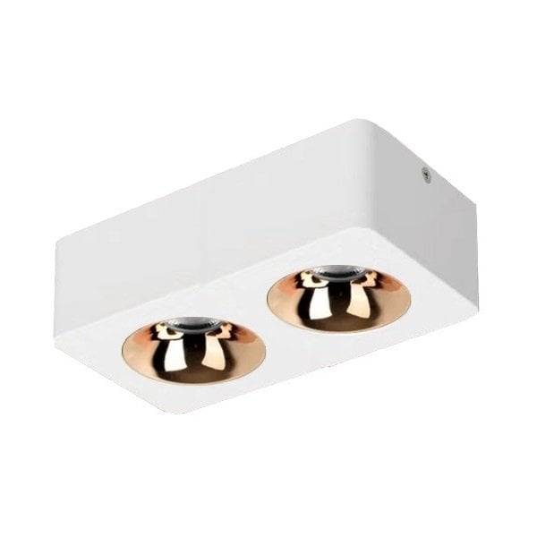 MOLLED MOL2422 2x8 Watt Beyaz-Gold Sıva Üstü İkili LED Spot (SAMSUNG/PHILIPS LED & EAGLERISE/LIFUD Driver)